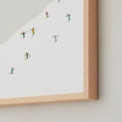 "happy skiers" - Art Print in Ice by Ellen Schlegelmilch - Frame Close-up