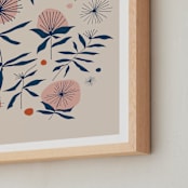 "Vintage Floral Set I" - Art Print in Vintage by Kate Capone - Frame Close-up