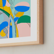 "Plant Paradise #2" - Art Print in Dandelion by Nikita Jariwala - Frame Close-up