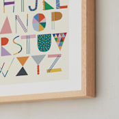 "The Most Colorful Alphabet" - Art Print in Rainbow by lulu and isabelle - Frame Close-up