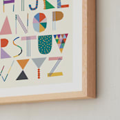 "The Most Colorful Alphabet" - Art Print in Rainbow by lulu and isabelle - Frame Close-up