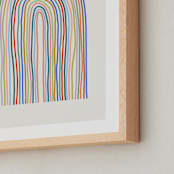 "happy rainbow" - Art Print in Buttercream by Kelly Watkins - Frame Close-up