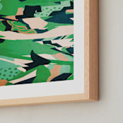 "Fresh Frequency" - Art Print in Fresh Green by ThirtyOne Illustrations - Frame Close-up