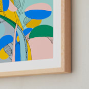 "Plant Paradise #2" - Art Print in Dandelion by Nikita Jariwala - Frame Close-up