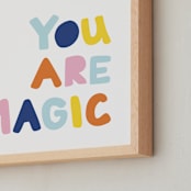 "Colorful - You are Magic" - Art Print in Sky by Jessica Prout - Frame Close-up