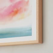 "Sherbet Sky" - Art Print in Sherbet by Lindsay Megahed - Frame Close-up