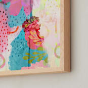 "Fading Memories" - Art Print in Teal by Portia Monberg - Frame Close-up