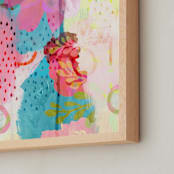 "Fading Memories" - Art Print in Teal by Portia Monberg - Frame Close-up