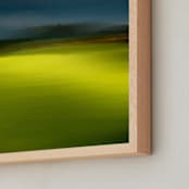 "Horizon Series Lush" - Art Print in Pasture Green by Jennifer Morehead - Frame Close-up