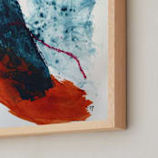 "Sudden Mercy" - Art Print in indigo Blue by Melissa McGill - Frame Close-up