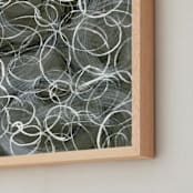 "Bubble Dance" - Art Print in Grey by Kathleen Ney - Frame Close-up