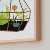 "Terrarium 1" - Art Print in Fern by Kelly Nasuta - Frame Close-up