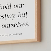 "To Hold Our Destiny" - Art Print in Black and White by Gray Star Design - Frame Close-up