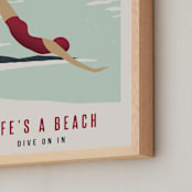 "Dive On In" - Art Print in Beach by Kampai Designs - Frame Close-up