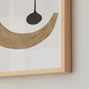 "The Balancing 1" - Art Print in Taupe and salmon by Francesca Iannaccone - Frame Close-up