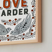 "Love Harder" - Art Print in Earthtones by Brooke Bristow - Frame Close-up