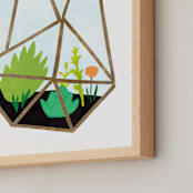 "Terrarium 2" - Art Print in Fern by Kelly Nasuta - Frame Close-up