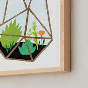 "Terrarium 2" - Art Print in Fern by Kelly Nasuta - Frame Close-up