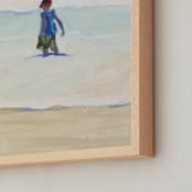 "Oxnard Zachary I" - Art Print in Cerulean Blue by Annie Seaton - Frame Close-up