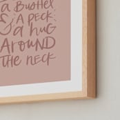 "A Bushel and a Peck" - Art Print in Dusty Rose by Amanda Houston - Frame Close-up