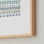 "Sunrise" - Art Print in Green Gold by Katie Craig - Frame Close-up