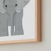 "Darling Elephant" - Art Print in graylee by Rebecca Marchese - Frame Close-up