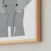 "Darling Elephant" - Art Print in graylee by Rebecca Marchese - Frame Close-up