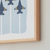 "Air Show" - Art Print in Sunshine by Jen Tips - Frame Close-up