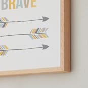 "Brave Little Arrow" - Art Print in Neutral by Kayley Miller - Frame Close-up