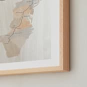 "THE APPALACHIAN SCENIC TRAIL" - Art Print in Antique Treasure by Debb W - Frame Close-up