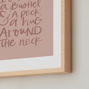 "A Bushel and a Peck" - Art Print in Dusty Rose by Amanda Houston - Frame Close-up