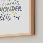 "complete wonder" - Art Print in misty sky blue by Kelly Place - Frame Close-up