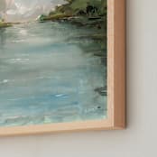 "Lake Light Reflections" - Art Print in Lake by Lindsay Megahed - Frame Close-up