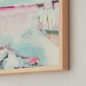"Somewhere Out There" - Art Print in Sky Blue by Karyn Denten - Frame Close-up