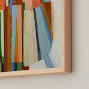 "Now and Again" - Art Print in Coral Pink by Pippin Schupbach - Frame Close-up