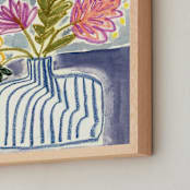 "Blue Vase mixed media" - Art Print in Blue vase by Bethania Lima - Frame Close-up