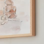 "Reflecting" - Art Print in Peach by Lindsay Megahed - Frame Close-up