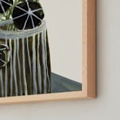 "Moody vase in October" - Art Print in moody greyish blue by Bethania Lima - Frame Close-up