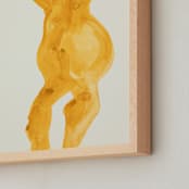 "Form in Ochre" - Art Print in Yellow-ochre by Maran Ree Whiting - Frame Close-up