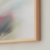 "Sweep of Color" - Art Print in Rainbow by Karen Kardatzke - Frame Close-up