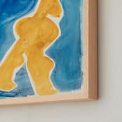 "Heart Me 2" - Art Print in Cobalt Blue by Maran Ree Whiting - Frame Close-up