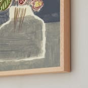 "Moody vase" - Art Print in moody grey by Bethania Lima - Frame Close-up