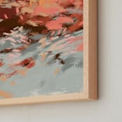 "Autumn Shadows 2" - Art Print in Coral Red by Simona Gocan - Frame Close-up