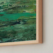 "Green Pastures by Stacy Kron" - Art Print in Pasture Green by Stacy Kron - Frame Close-up