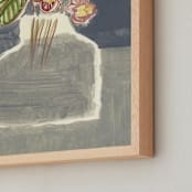 "Moody vase" - Art Print in moody grey by Bethania Lima - Frame Close-up