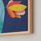 "Fleur Tulip" - Art Print in Deep Teal by sue prue - Frame Close-up