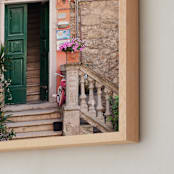 "The Green Door" - Art Print in Green by Alison Holcomb - Frame Close-up