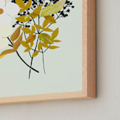 "Spring Clippings" - Art Print in Sage by Haley Warner - Frame Close-up