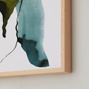 "The Stream" - Art Print in Turquoise Green by flvx studio - Frame Close-up