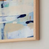 "Coastal Chic" - Art Print in Sky by Lindsay Megahed - Frame Close-up